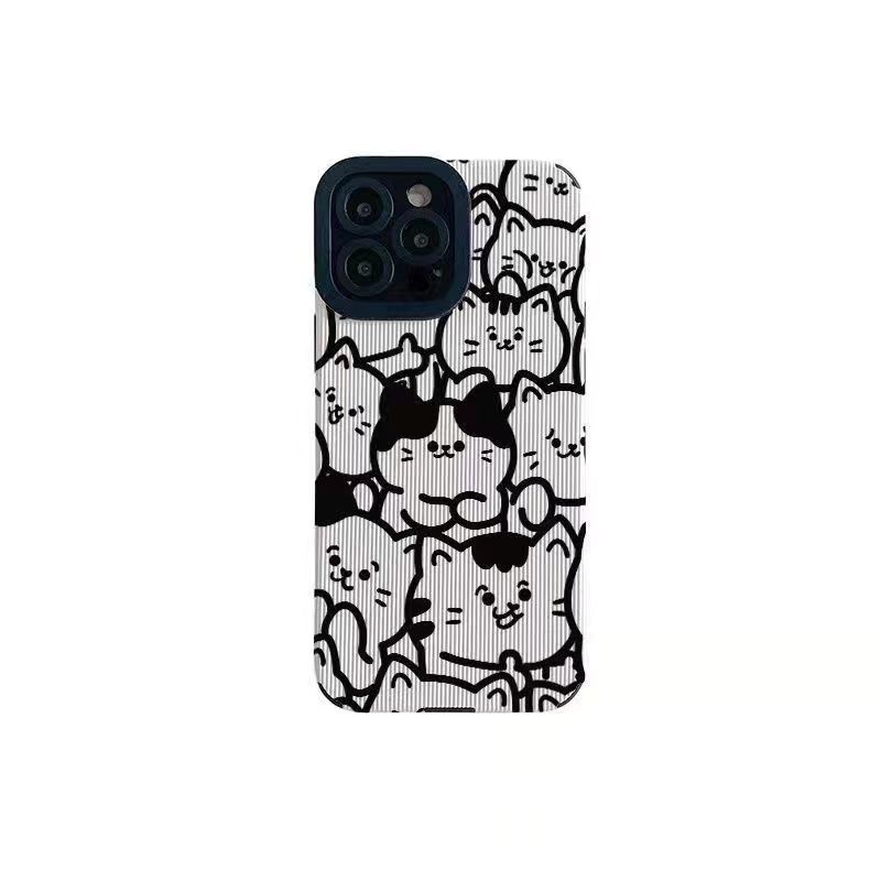 Capa de telefone gato adequada para 15 13 promax 12 capa de proteção contra quedas 14 promax criatividade personalizada