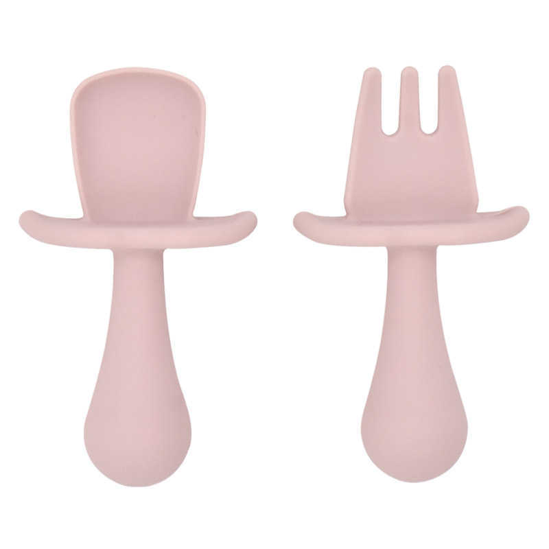 Tasses Vaisselle Ustensiles Bébé Silicone Cuillère Ensemble D'alimentation Bébé Silicone De Qualité Alimentaire Antidérapant Apprentissage Vaisselle Tout-petits Nourriture Accessoires AA230413