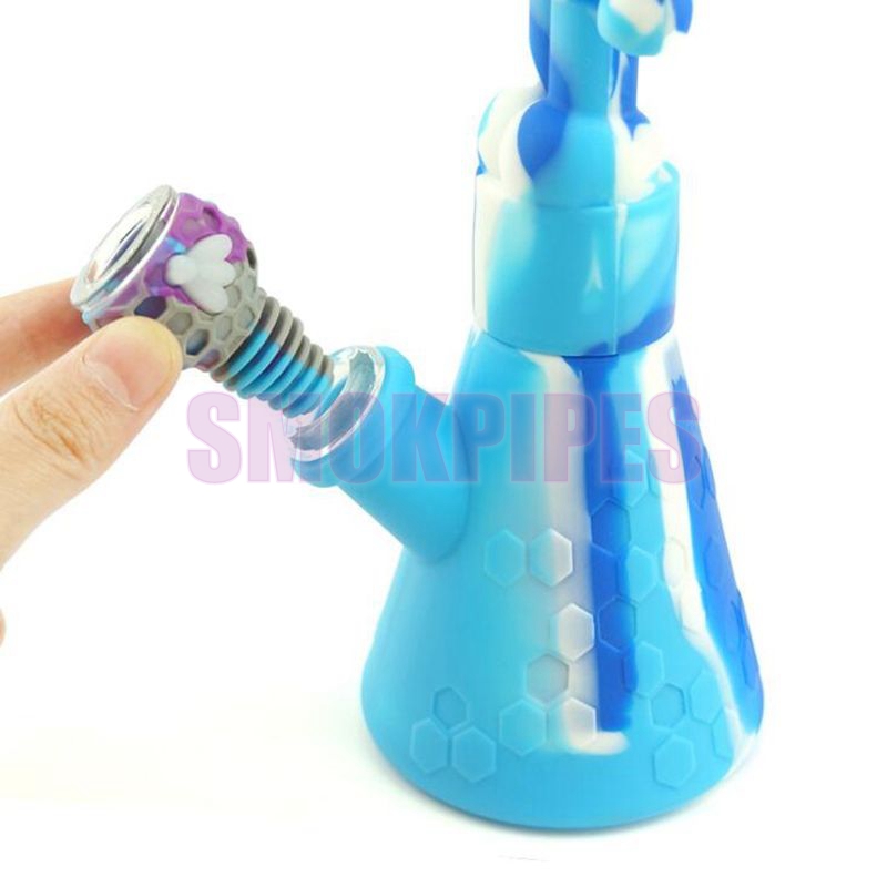 Colorful Cool Silicone MultiFunction 14MM 18MM Male Joint Convert Glass Hole Filter Bowl Dry Herb Tobacco Oil Rigs Smoking Bong Down Stem Container Tool DHL Free