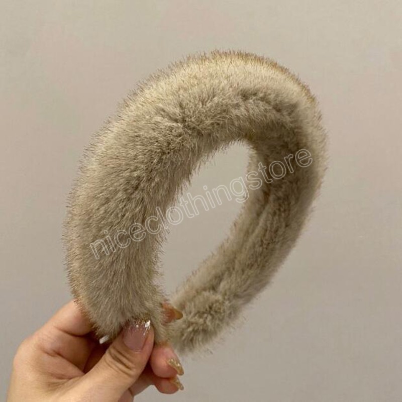 Neue Mode Stirnband Für Frauen Warme Nerz Schwamm Haarband Winter Casual Plüsch Kopfbedeckung Haar Zubehör