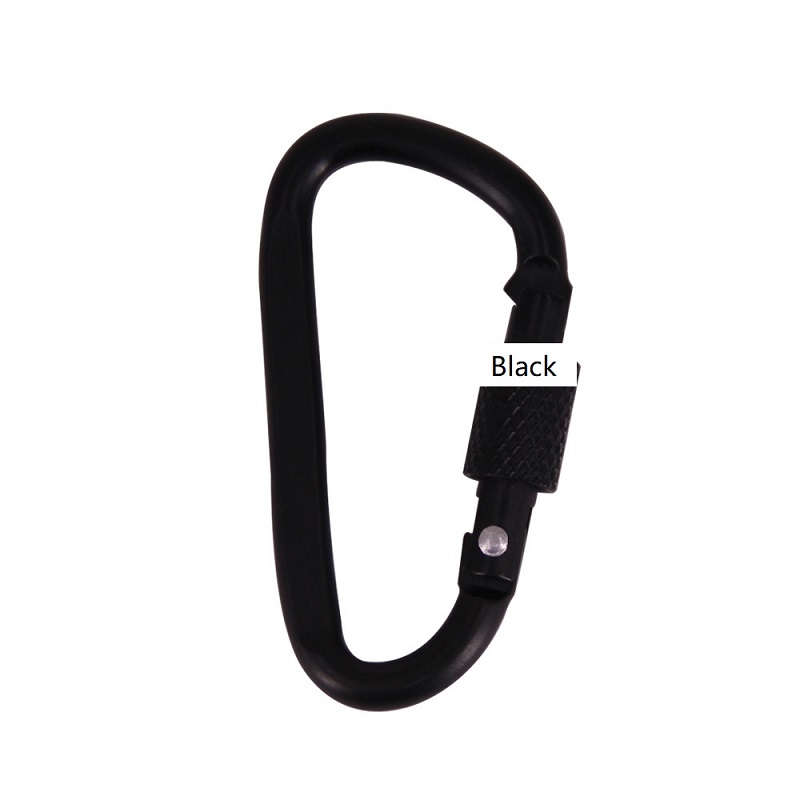 قفل مقطع carabiner مع بوابة المسمار د شكل بوابة زنبركية محملة الألومنيوم بوابة بوابة بوابة مفاتيح للمنزل RV التخييم الصيد المشي لمسافات طويلة وسلسلة المفاتيح