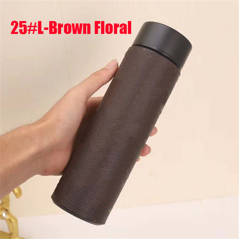 Designer Water Bottles Digital Display Insulation Cup Vacuum Thermos Stainless Steel Insulated Thermos Cup Coffee Mugs Travel Drink Bottle 500ml 94 models