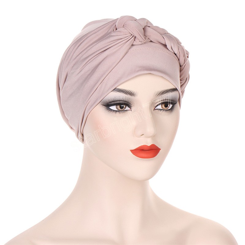 Trecce indiane Donne musulmane Hijab Chemio Caps Turban Bonnet Perdita di capelli Copricapo Copricapo Foulard arabo islamico Femme Cancro Caps