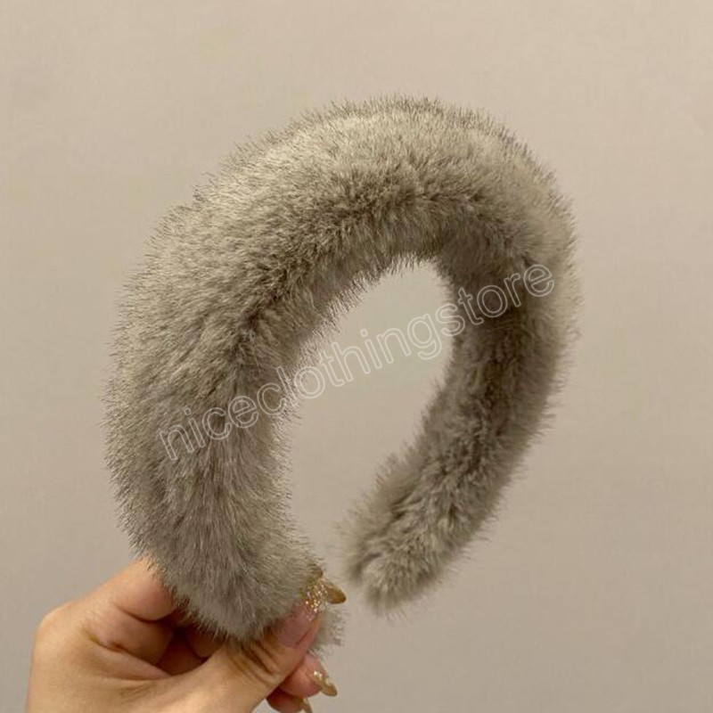 Neue Mode Stirnband Für Frauen Warme Nerz Schwamm Haarband Winter Casual Plüsch Kopfbedeckung Haar Zubehör