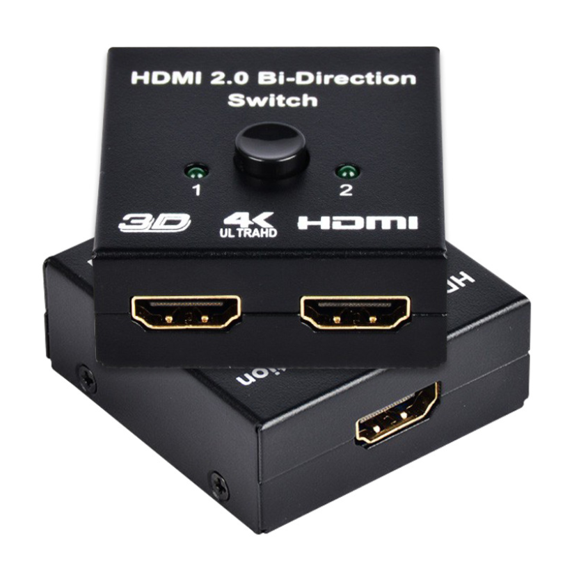 HDMI Switch BI-Direction 2.0 HDMI Splitter 1x2/2x1 Adapter 2 in 1 Out 1 in 2 Out Out for TV Box HDMI 4K Switcher