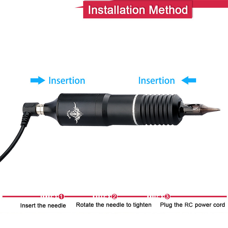 Complete Cartridge Tattoo Pen Machine Kit with Tattoo Power Supply Pedal and Cartridge Needle for Tattoo Artist Set