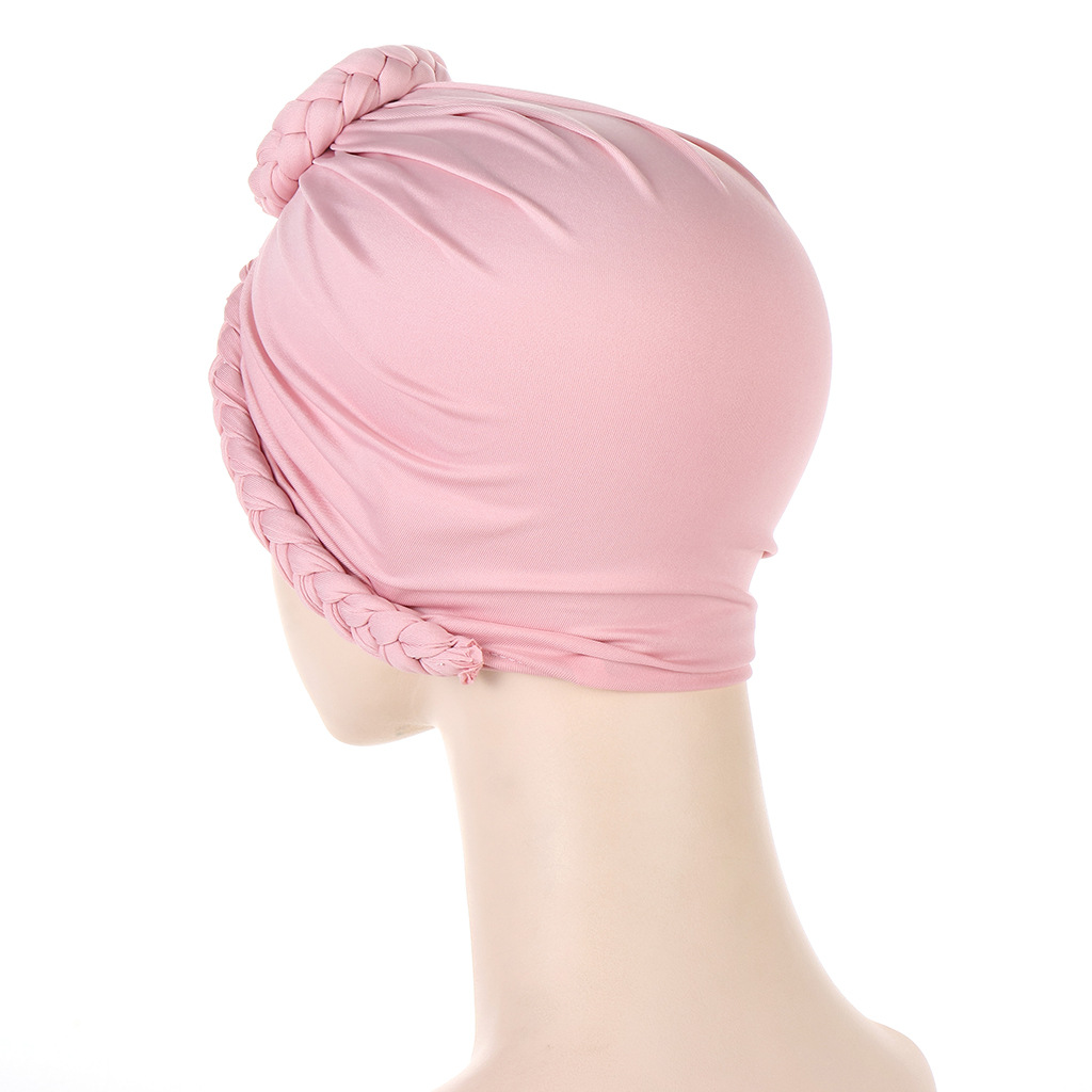 Musulmano Knot Turban Headwrap Soild Color Women Hijab Bonnet Party Wedding Copricapo Bandane Accessori capelli