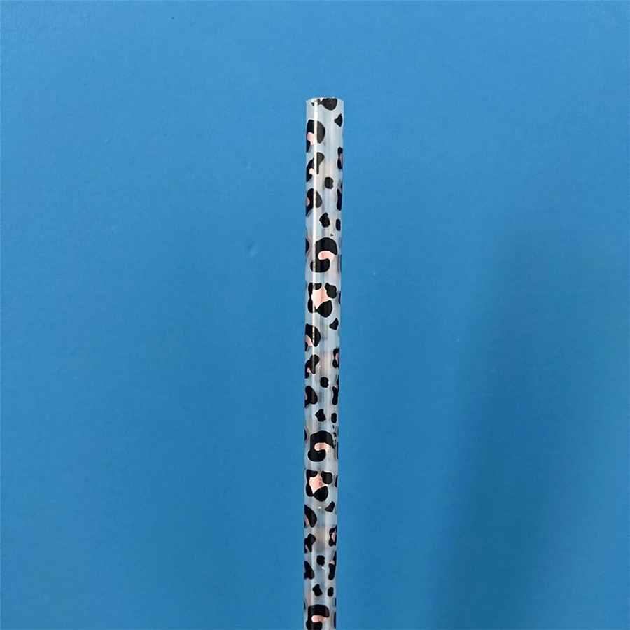 10inch Drinking Straws for 20oz Reusable Plastic Hard Straws 26cm in Long Colored Leopard Cactus Glitter flamingo Cow Replacement Tumbler Straws fast AAA