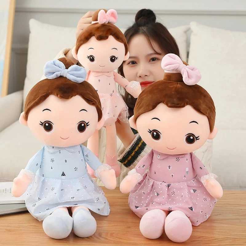 Peluş Bebekler 45/90cm Süper Kawaii Peluş Kız Bebek giysilerle çocuk kızlar bebek yatılı oyuncaklar doldurulmuş yumuşak karikatür peluş oyuncaklar çocuklar için hediye23116