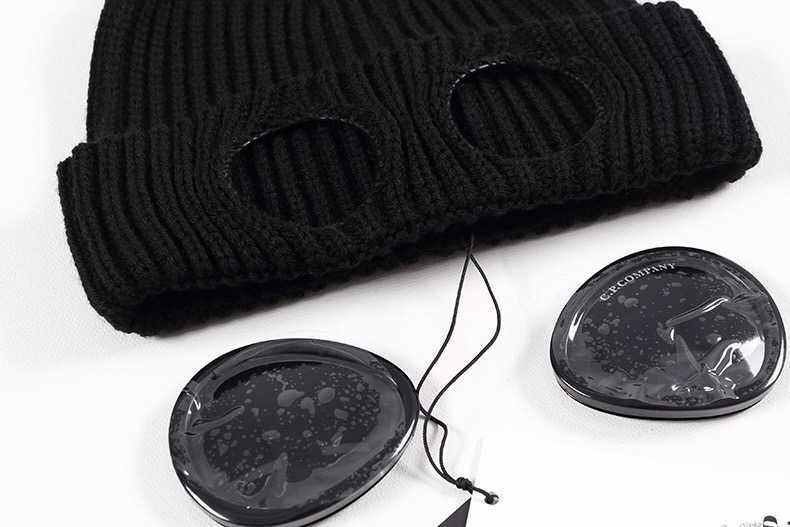 New C.P Autumn/Winter Couple Knitted Hat ins Fashion Street Hip Hop Pullover Goggles Woolen Cold Hat