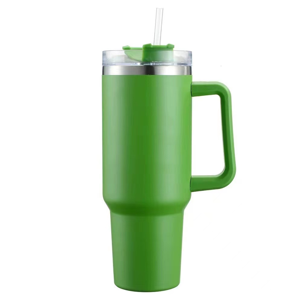 Nuovo bicchiere tazza drinkware, tazze con manico, coperchio bicchiere in acciaio inossidabile isolato con manico, tazza da viaggio auto in paglia, bicchiere da caffè