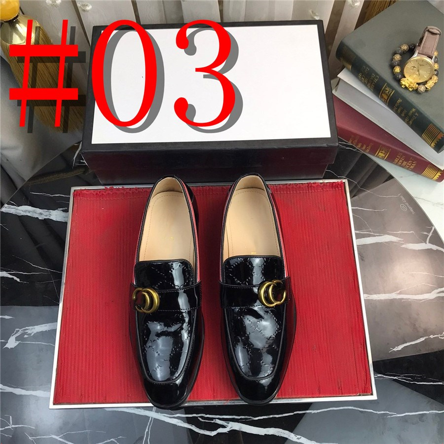 16Model Designer merk Men's Penny Leather Shoes Echte lederen schoenen Elegant Wedding Party Casual Luxueuze kledingschoenen Zwart Bruine Schoenen voor mannen Loafers