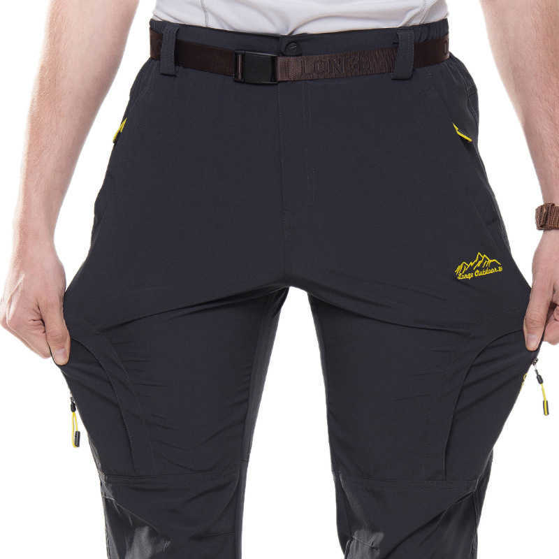 Pantaloni da uomo Pantaloni da trekking elasticizzati estivi da uomo Pantaloni sottili traspiranti ad asciugatura rapida da montagna Pantaloni da carico da arrampicata da pesca da viaggio all'aperto W0414