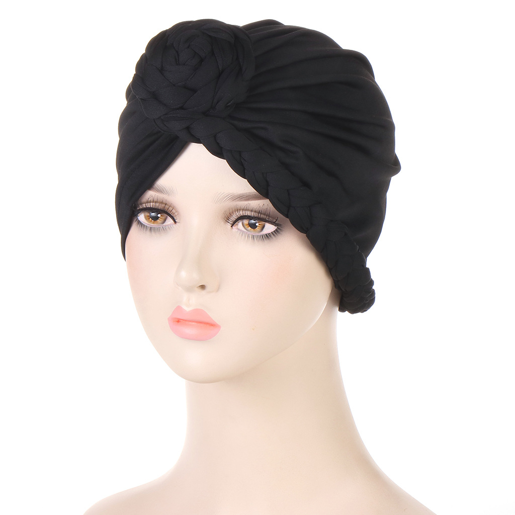 Musulmano Knot Turban Headwrap Soild Color Women Hijab Bonnet Party Wedding Copricapo Bandane Accessori capelli