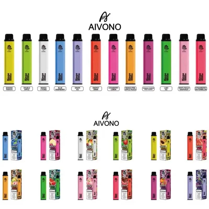 Original Aivono Aim Bingo 4000 Puffs Disposable vape pen 4k puff vape Aim Bingo 0% 2% 5% Level 10ml prefilled cartridges pod 1000 mah rechargerable battery