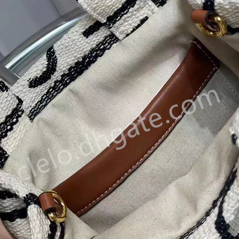 25cm Fashion Letter Logo Women's Canvas Tote Bag Crossbody Shoulder Bag Handbag Shopping Bag