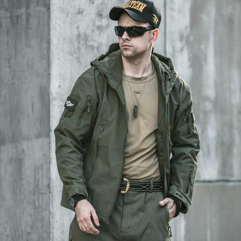 Chaqueta táctica militar para hombre, chaqueta de senderismo cómoda, resistente al viento, impermeable, ligera, transpirable, para exteriores, piel sintética, 2022