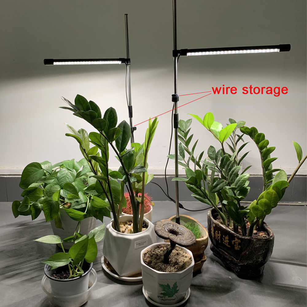 Grow Lights Grow Lights pour plantes d'intérieur Spectre complet réglable en hauteur Minuterie automatique multidirectionnelle 3H 9H 12H Gradation Lampe supplémentaire P230413