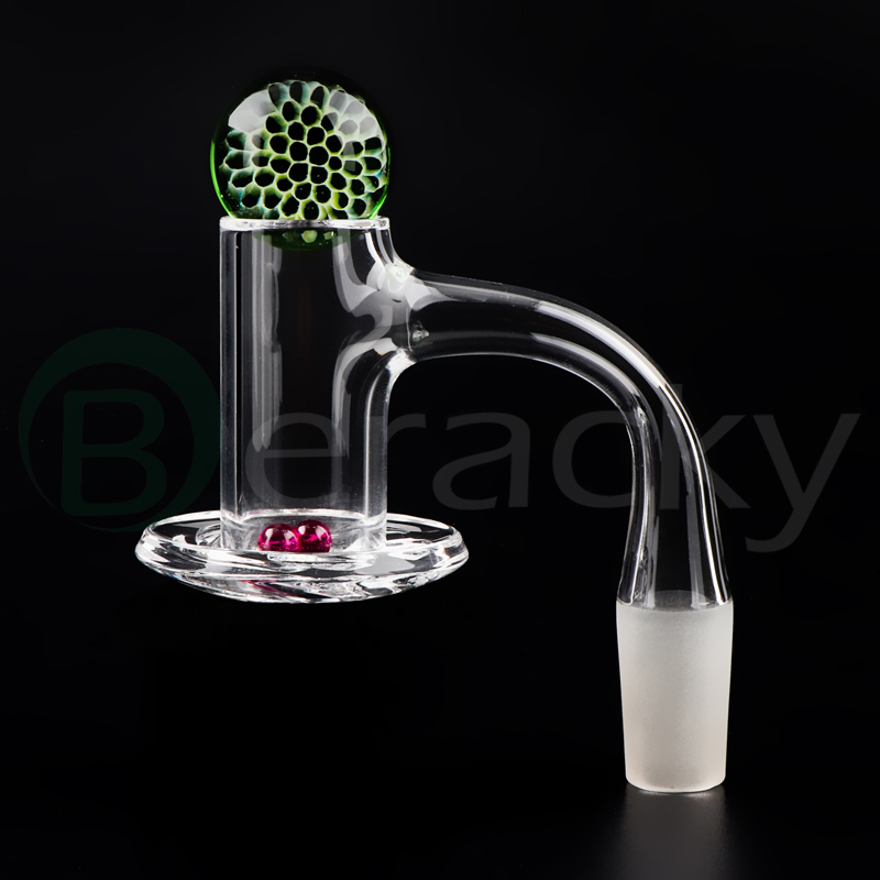 DHL!!! Wholesale Full Weld Terp Slurper Quartz Blender Banger Set 10/14/18mm Beveled Edge 20mmOD With 22mm Honeycomb Terp Beads 4mm Ruby Terp Pearls For Bongs Dab Rigs