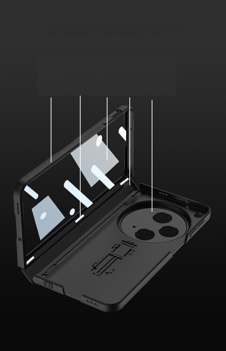 Wspornik zbroi do OnePlus Otwarty obudowa z przodu szklany Film Magnetyczny Zawias Ochrona Oppo Znajdź okładkę N3