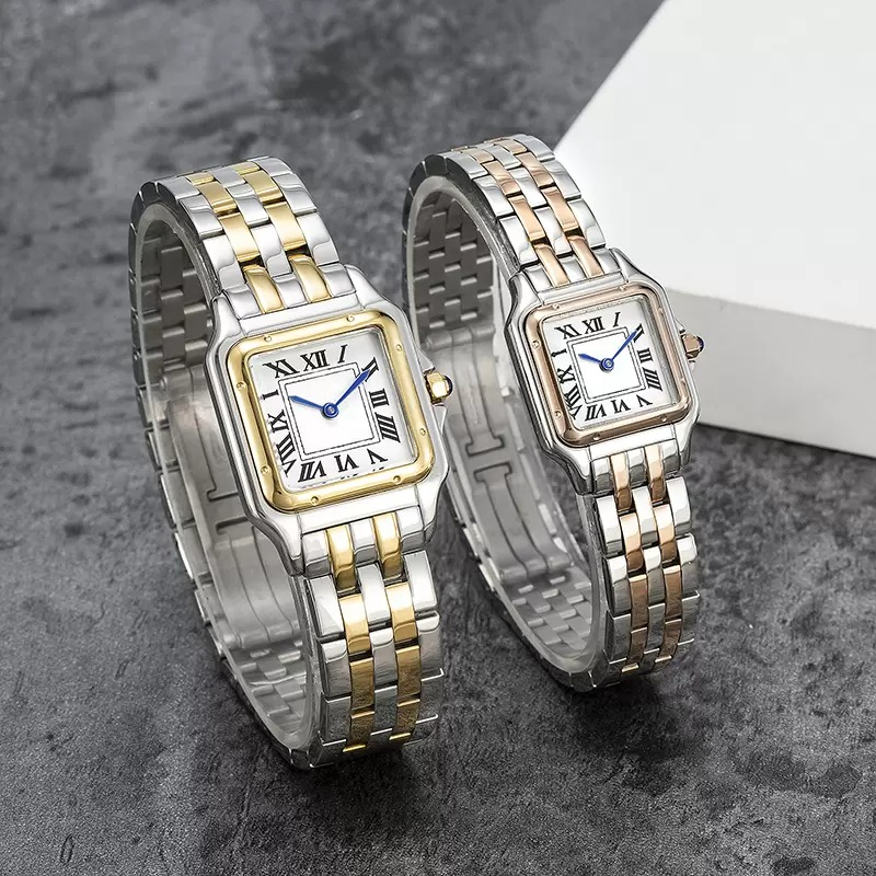 New Luxury Women's Watch Elegant Fashion Stainless Steel Strap Multi-color Style Imported Quartz Movement Waterproof Best Selling Couple Watch