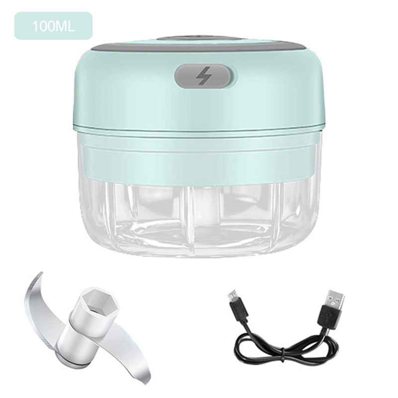 Portable Wireless Electric Garlic Grinder Mini Food Processor 100ML/250ML Garlic Chopper Multifunctional Meat Chili Kitchen Mixer