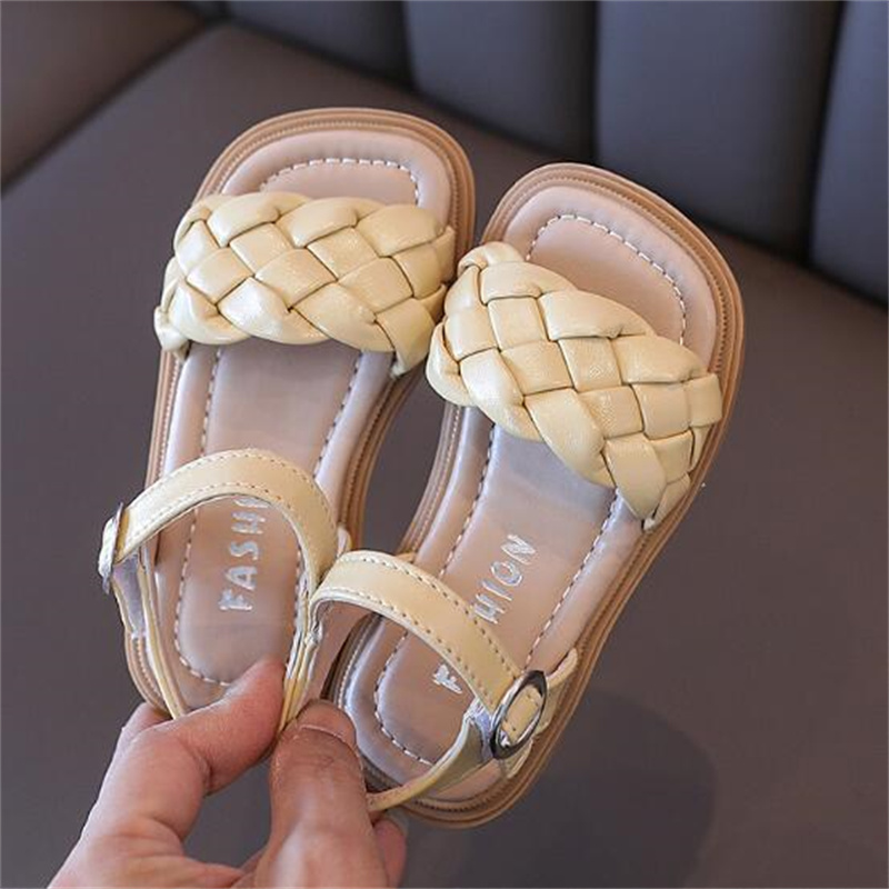 Fashion Kids Shoes Toddler Infant Sandals Slipper Casual Sneaker Anti-slip Soft Leather weave Children Boys Girls Summer Shoe