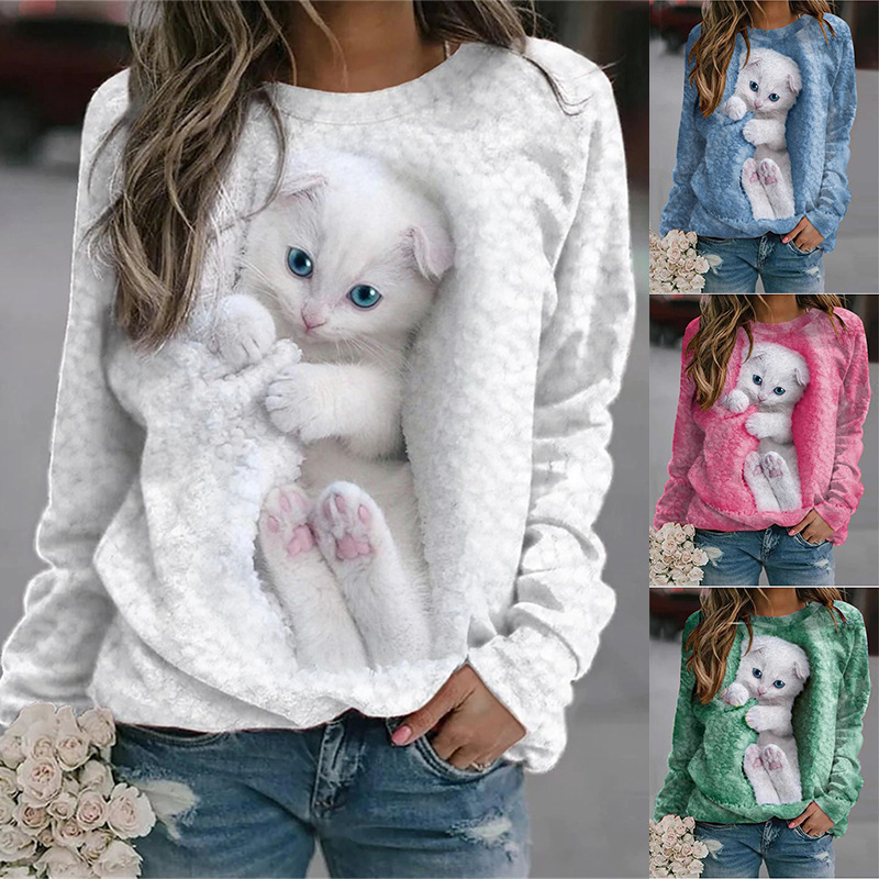 السيدات الوردي للبلوزات نساء Desinger Hoodies بالإضافة إلى حجم الورك العلوي T القمصان القطن Teenager Pullover Pink Vision