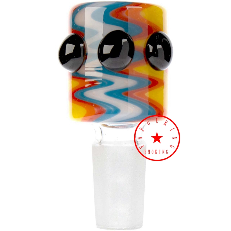 Novo três pontos colorido peruca wag vidro fumar substituível 14mm 18mm masculino conjunto erva tabaco filtro tigela plataformas petrolíferas waterpipe bong downstem bubbler cigarro titular dhl