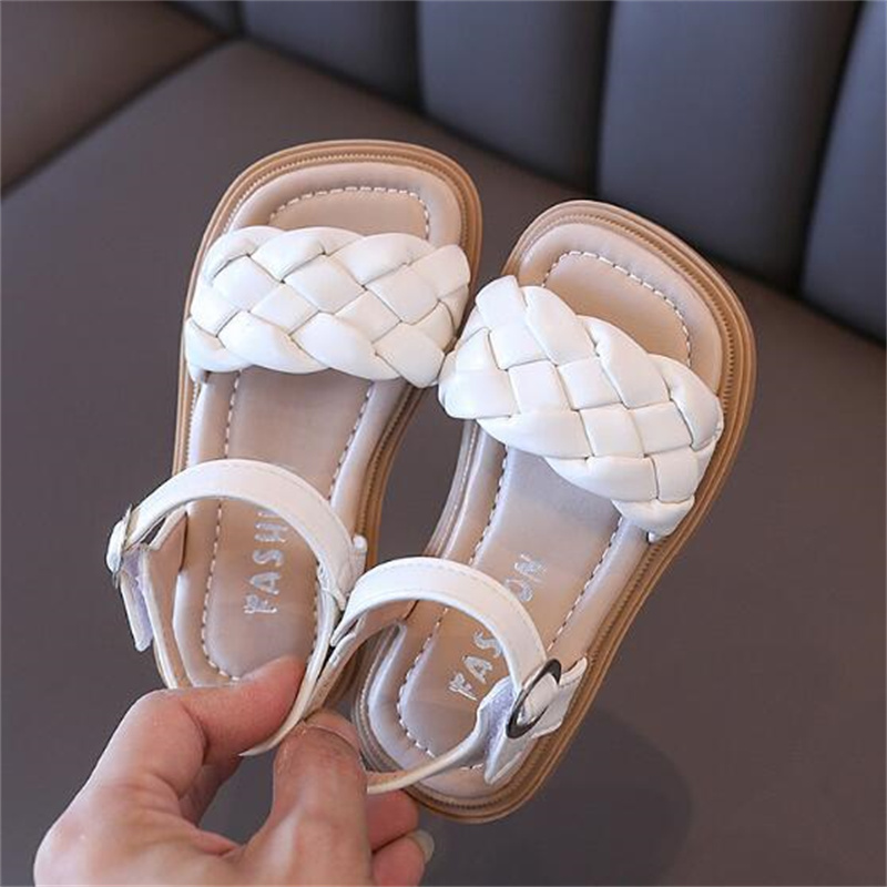 Fashion Kids Shoes Toddler Infant Sandals Slipper Casual Sneaker Anti-slip Soft Leather weave Children Boys Girls Summer Shoe