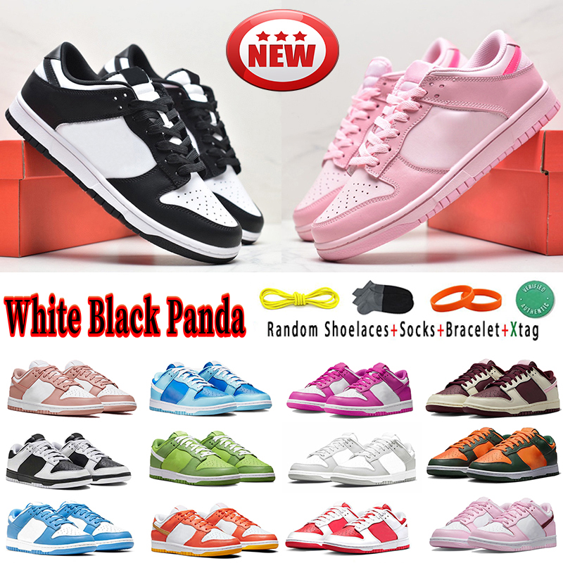 Designer panda low basketball shoes men women sneakers White Black Grey Fog Triple Pink Valentines Day UNC Rose Whisper Argon photon dust mens sneaker trainers