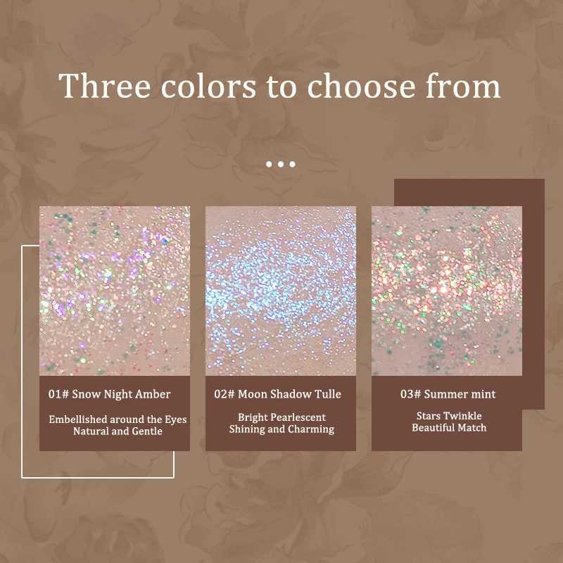 Oogschaduw Heldere glans Vloeibare oogschaduw Glitter Oogmake-up Pailletten Liggende zijderups Parelmoer Fijne flits Hoogtepunt Waterproof CosmeticaL231115