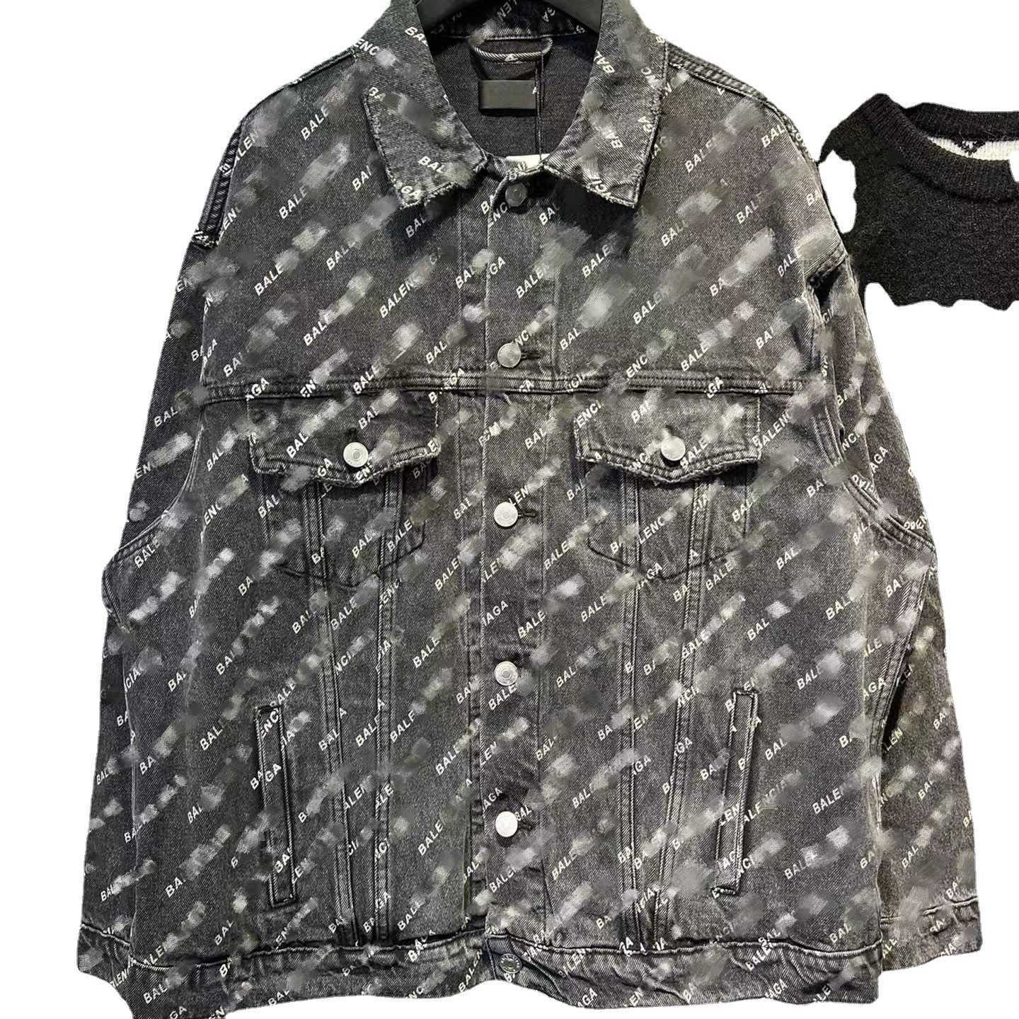 Womens Designer t shirt tracksuit Shirt Original Version Differentiated Market Family AOP Unisex OS Loose Long Sleeve Denim Coat