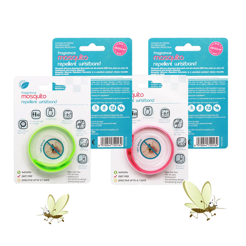 Ongediertebestrijding Mosquito Repellent Bracelet Siliconen Polsband Plant Essentiële oliemosquito Muggen Band voor kinderen Volwassenen