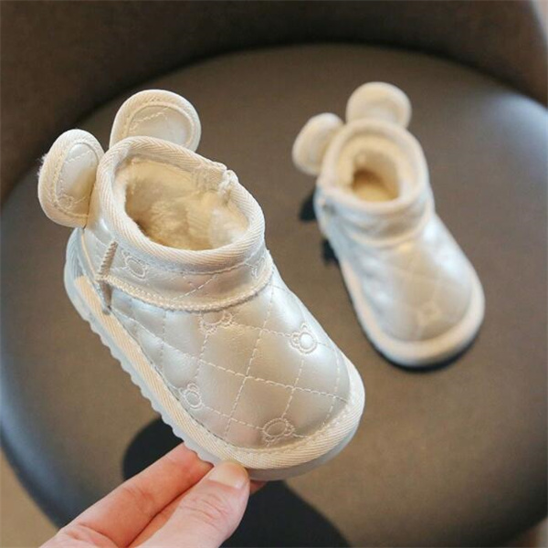 Stivali da neve bambini invernali nuova moda ragazze coreane più scarpe da bambino in velluto di cotone caldo