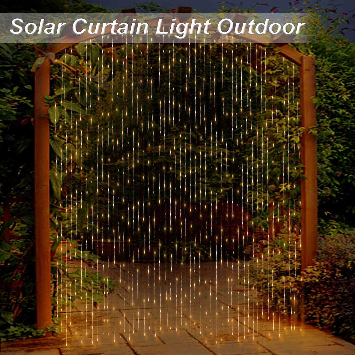 LED String Solar Peri Perde Işıkları 3m 300 Su Geçirmez Açık Garland Güneş Güç Lambası Noel Bahçe Partisi Düğün Dekorasyonu P230414