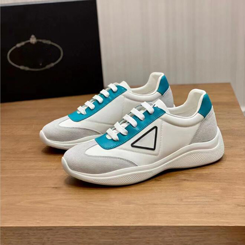 Mode Hommes Chaussures Habillées Senior Coupe de l'Amérique Baskets de Course Italie Raffiné Bande Élastique Basse Tops Noir Blanc Cuir Designer Tennis De Plein Air Chaussures De Sport Boîte EU 38-45