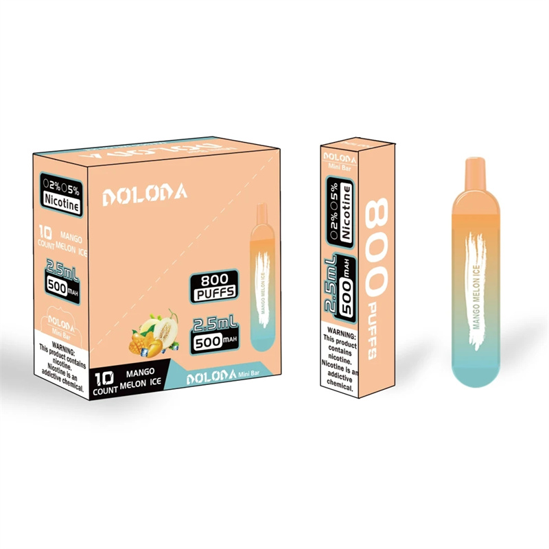 Оригинальные одноразовые электронные сигареты DOLODA 800 Puffs MINI BAR с сетчатой катушкой объемом 2,5 мл