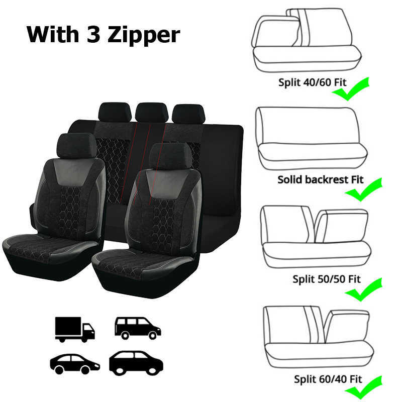 2023 Universal 4mm de flanela de flanela de inverno Capas de assento de inverno ajustado para a maioria dos acessórios de van de caminhão SUV interior