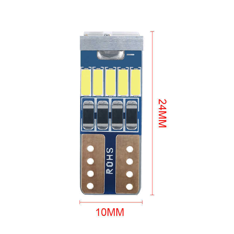 NYA 1st -LED W5W T10 CAR LED -signallampa 501 194 glödlampor 4014SMD clearance lampor LÄSNINGAR INTERIOR LIGHTS 6000K 12V VIT