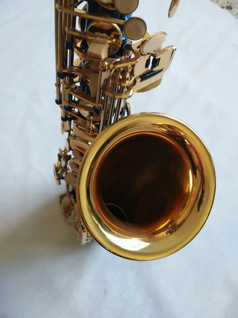 Real shot Japan Yanagis Brand NEW Sassofono contralto A-W02 Blue Gold Key Super professionale Bocchino sax di alta qualità Accessori Spedizione