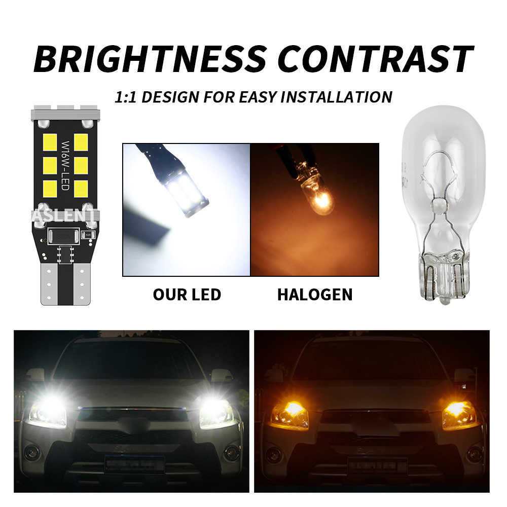 W16W T15 LED T16 Ampul Kanbus Hata Ücretsiz Yedekleme Ters LED 921 912 LED ampul Araba Işıkları Fren lambası Durdur Işık Xenon Beyaz