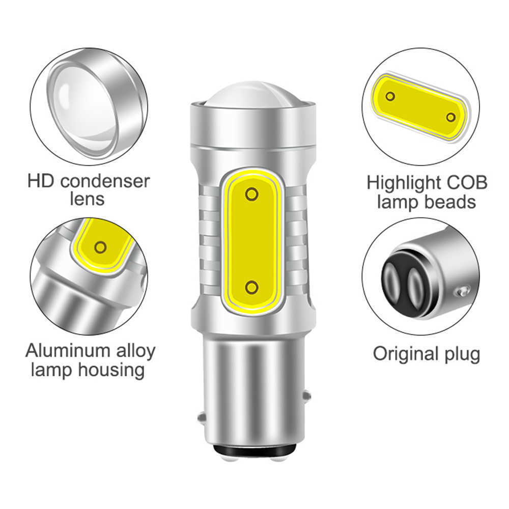 NIEUW 1156 P21W LED BA15S PY21W BAU15S BULB 12V COB 5SMD 7443 7440 W21W 3157 1157 BAY15D P21/5W LED VOOR REVERTE TURNE Signaallicht