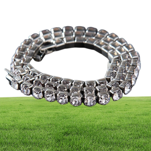 Chaînes de tennis glacées 1 rangée Colliers pour hommes Plaqué or Argent Luxe Mode Diamant artificiel Strass Bling Hip Hop Bijoux 5840043