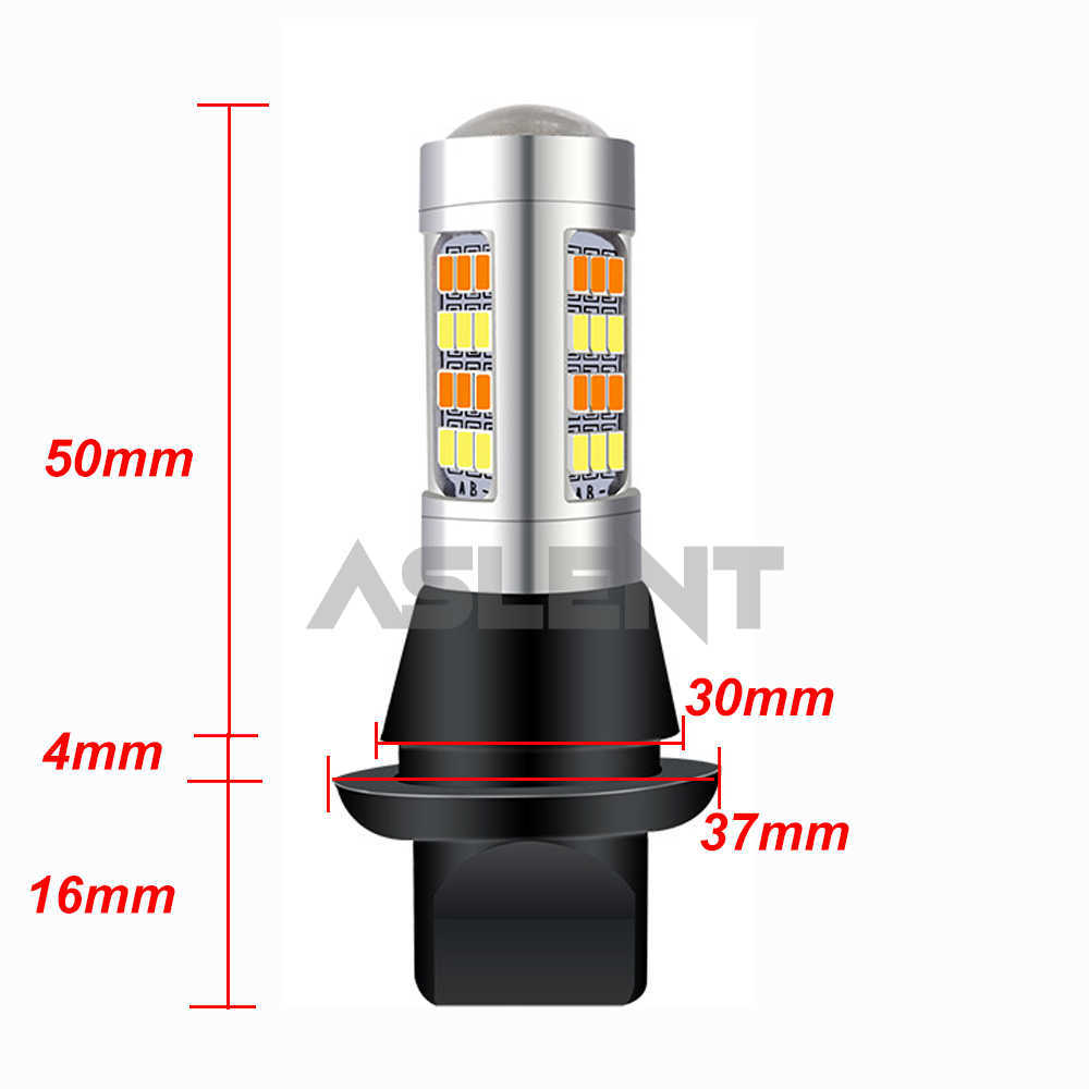 NY 1156 P21W BA15S BAU15S PY21W 7440 W21W WY21W T20 2835 42SMD AMBER VIT SWITCTBACK LED -glödlampor S25 DRL Turn Signljus 12V