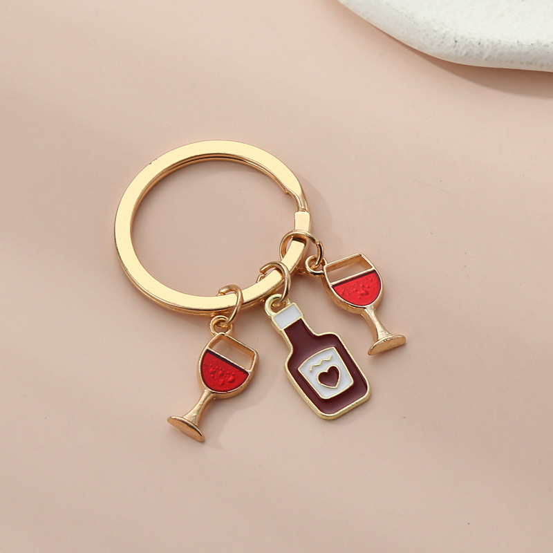 Unique Beer & Wine Cup Charm Keychain - Perfect for Car Keys & Beer Festivals 