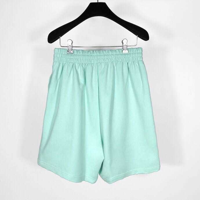 Womens Designer T Shirt Shirt High Edition Family Sports geborduurde Mint Green Loose Shorts Capris