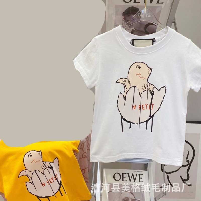 Koszulka koszulka damska T-shirt Chaopai Family Cartoon T-shirt luźne rękawie para pudełka w stylu rodzic-dziecko