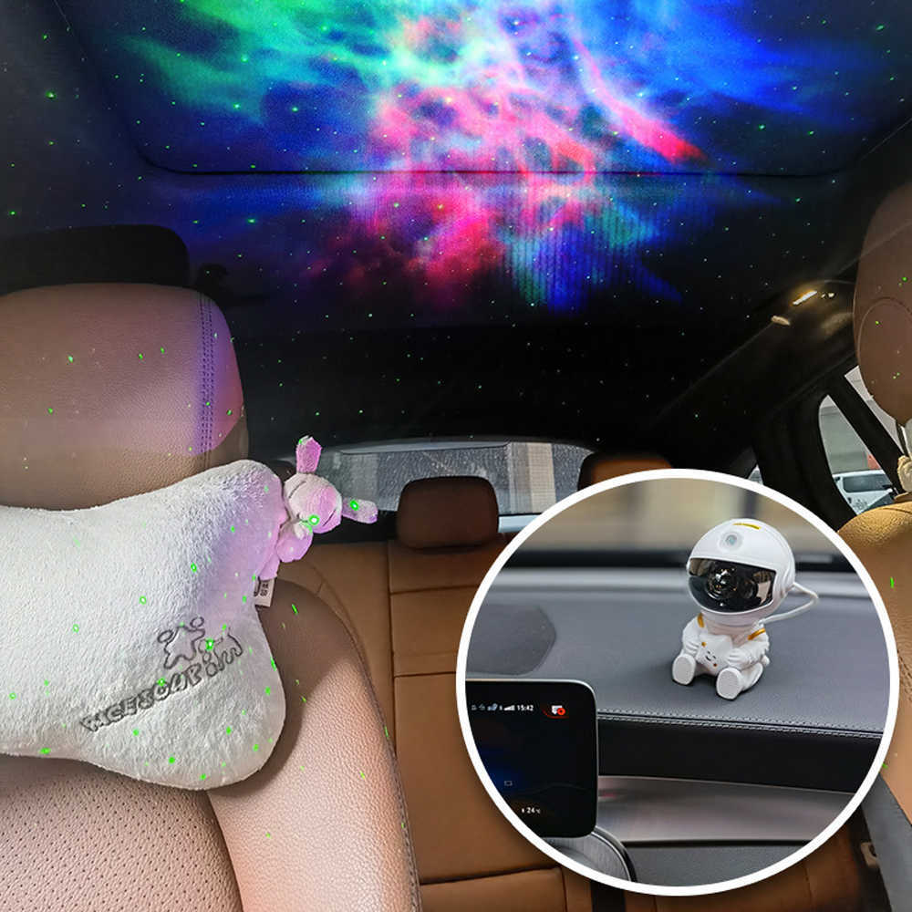 LED Strings 2023New AstronauT Projector Starry Sky Galaxy Stars Projector Night Led Lamp voor slaapkamerkamer Decoratieve nachtlampen P230414