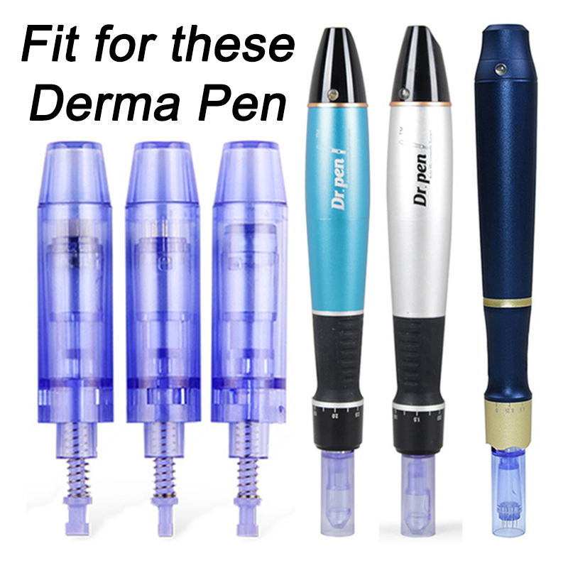 100 pièces Dr Pen A1 cartouche d'aiguille microaiguille Nano pointe pour remplacement des cartouches Dermapen F3 aiguilles mésothérapie Machine MTS tête 12 24 36 42 Nano port à baïonnette